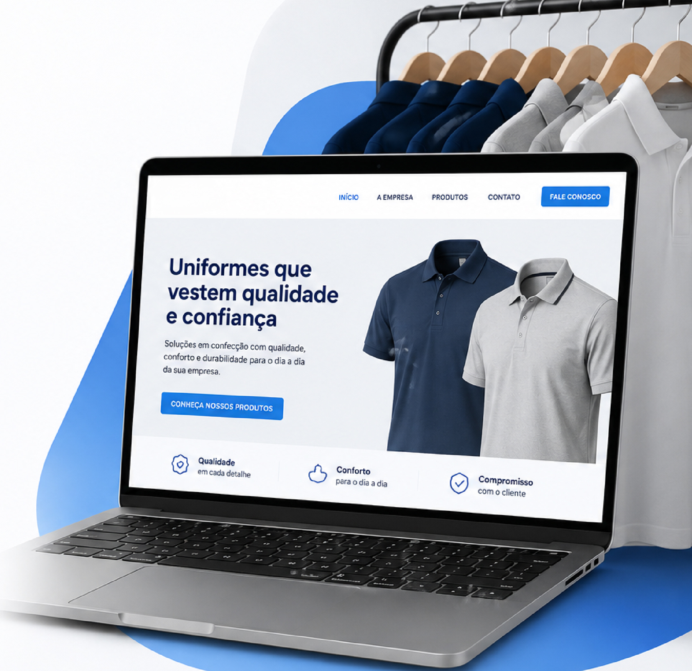 Prévia do site BTI no notebook